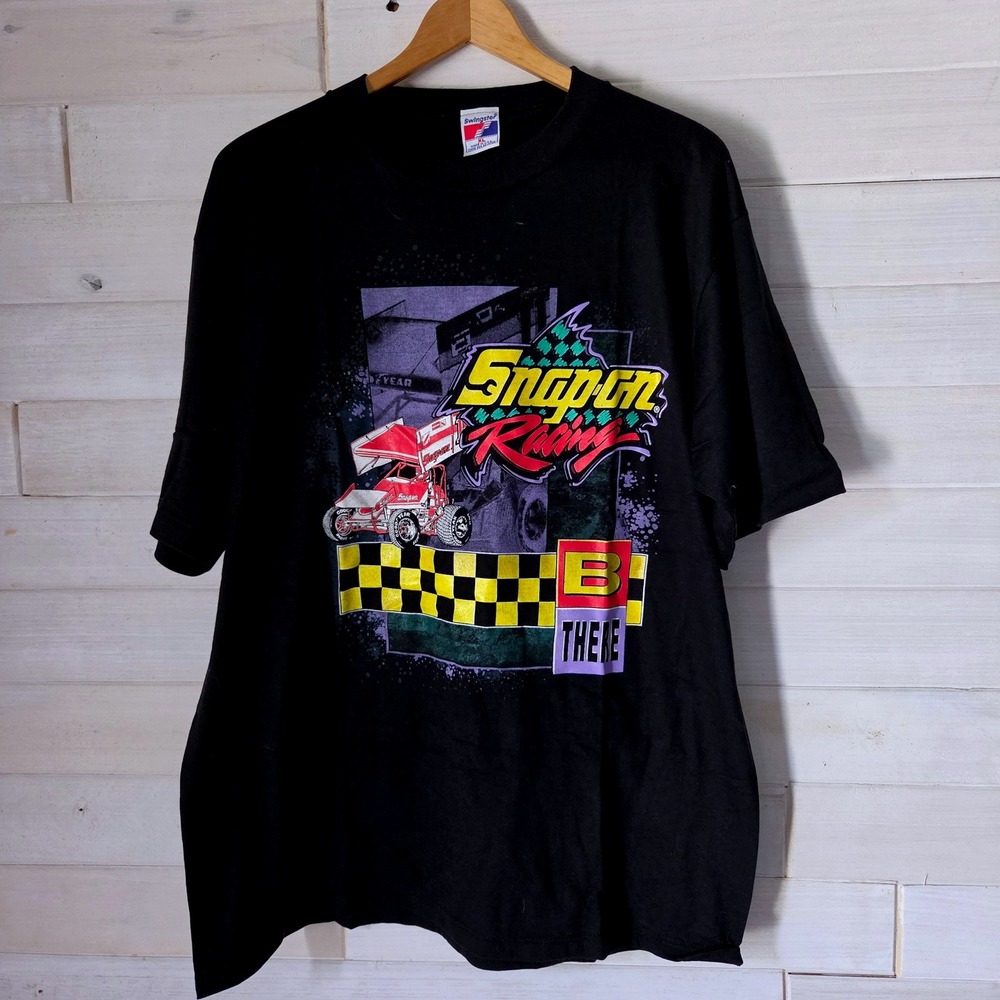 Vintage Snap-on Racing Shirt XL Black Sprint Car Swingster USA Made 90s Mens Tee